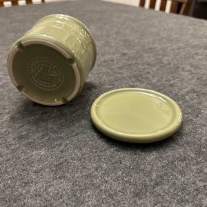 Longaberger Sage Ceramic Canister with Lid